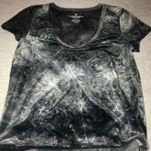 Tie Dye Velvet Crop Top